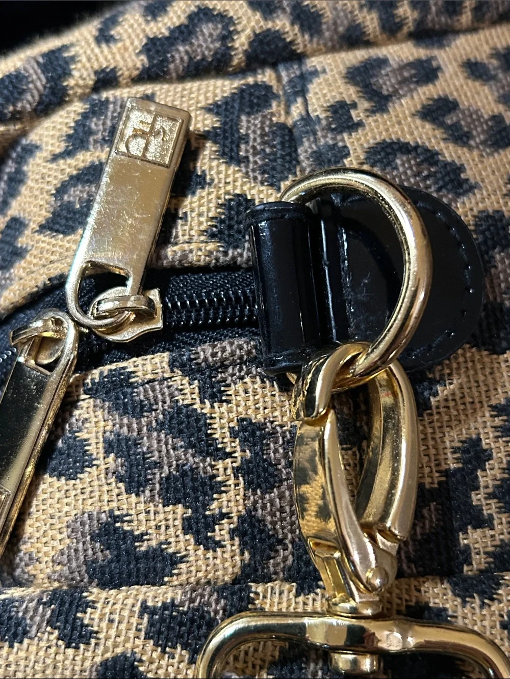 Diane Von Furstenberg Leopard Print Satchel with Black Patent Handles